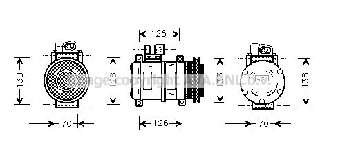 AVA QUALITY COOLING Компрессор, кондиционер PRK031